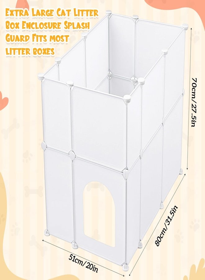 مارسوي عبوة من 20 قطعة من واقيات رذاذ صندوق فضلات القطط الكبيرة، واقي جداري لصندوق الفضلات، سهل التنظيف، شاشة خصوصية للكلاب، ألواح بلاستيكية خفيفة الوزن لمعظم صناديق الفضلات (31.5 × 20 × 27.5 بوصة) - Image 2